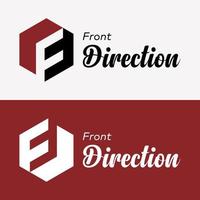 brief f monogram zeshoek vorm richting meetkundig gemakkelijk identiteit bedrijf logo ontwerp vector