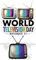 wereld televisie dag banier ontwerp vector