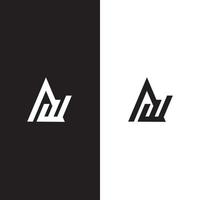 abstract logo ontwerp ontwerp brief aw logo, brief w vector