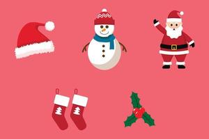 Kerstmis pictogrammen en vector illustratie reeks