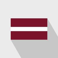 Letland vlag lang schaduw ontwerp vector