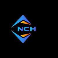 nch abstract technologie logo ontwerp Aan zwart achtergrond. nch creatief initialen brief logo concept. vector