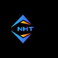 nht abstract technologie logo ontwerp Aan zwart achtergrond. nht creatief initialen brief logo concept. vector