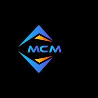 mcm abstract technologie logo ontwerp Aan zwart achtergrond. mcm creatief initialen brief logo concept. vector