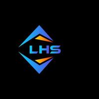 lhs abstract technologie logo ontwerp Aan zwart achtergrond. lhs creatief initialen brief logo concept. vector