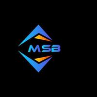 msb abstract technologie logo ontwerp Aan zwart achtergrond. msb creatief initialen brief logo concept. vector