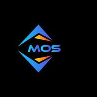 mos abstract technologie logo ontwerp Aan zwart achtergrond. mos creatief initialen brief logo concept. vector