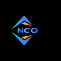 nco abstract technologie logo ontwerp Aan zwart achtergrond. nco creatief initialen brief logo concept. vector