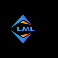 lml abstract technologie logo ontwerp Aan zwart achtergrond. lml creatief initialen brief logo concept. vector
