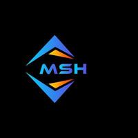 msh abstract technologie logo ontwerp Aan zwart achtergrond. msh creatief initialen brief logo concept. vector