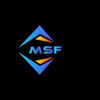 msf abstract technologie logo ontwerp Aan zwart achtergrond. msf creatief initialen brief logo concept. vector