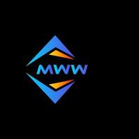 mww abstract technologie logo ontwerp Aan zwart achtergrond. mww creatief initialen brief logo concept. vector