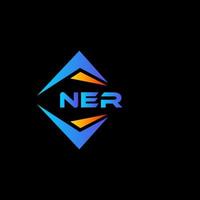 ner abstract technologie logo ontwerp Aan zwart achtergrond. ner creatief initialen brief logo concept. vector