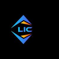 lic abstract technologie logo ontwerp Aan zwart achtergrond. lic creatief initialen brief logo concept. vector