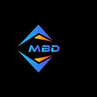 mbd abstract technologie logo ontwerp Aan zwart achtergrond. mbd creatief initialen brief logo concept. vector