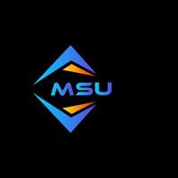 msu abstract technologie logo ontwerp Aan zwart achtergrond. msu creatief initialen brief logo concept. vector