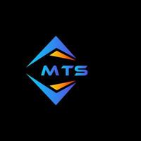 mts abstract technologie logo ontwerp Aan zwart achtergrond. mts creatief initialen brief logo concept. vector