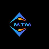 mtm abstract technologie logo ontwerp Aan zwart achtergrond. mtm creatief initialen brief logo concept. vector