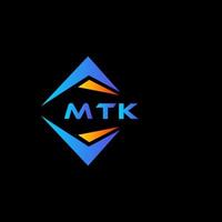 mtk abstract technologie logo ontwerp Aan zwart achtergrond. mtk creatief initialen brief logo concept. vector