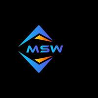 msw abstract technologie logo ontwerp Aan zwart achtergrond. msw creatief initialen brief logo concept. vector
