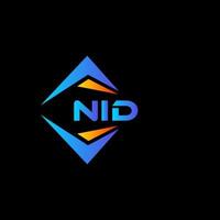 nid abstract technologie logo ontwerp Aan zwart achtergrond. nid creatief initialen brief logo concept. vector