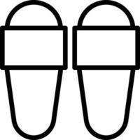 slippers schoenen hotel spa - schets icoon vector