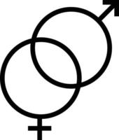 geslacht mannetje vrouw - schets icoon vector