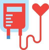bloed zoutoplossing hart gezondheidszorg medisch - vlak icoon vector