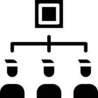 beheer distributie planning samenspel organisatie - solide icoon vector