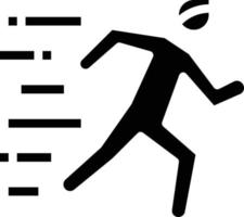 rennen menselijk rennen sport - solide icoon vector