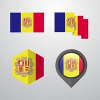 Andorra vlag ontwerp reeks vector