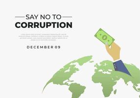 Internationale anti corruptie dag gevierd Aan december 9. vector