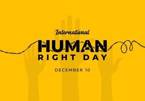 Internationale menselijk Rechtsaf dag achtergrond gevierd Aan december 10. vector