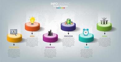 infographics voor zaken met succesconcept vector