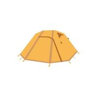 geel tent voor camping en toerisme vector