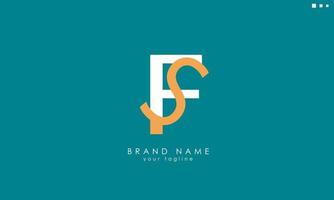 alfabet letters initialen monogram logo fs, sf, f en s vector