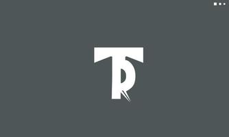 alfabet letters initialen monogram logo tr, rt, t en r vector