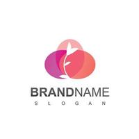 bloemen schoonheid, bloem logo met Purper achtergrond vector