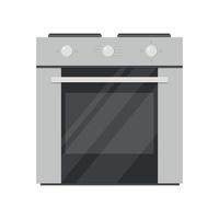 elektrisch fornuis, inductie Koken paneel met oven voorkant visie. vector realistisch keuken kookplaat met Gesloten oven deur