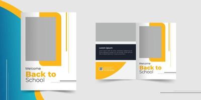 terug naar school- brochure ontwerp of school- toelating brochure ontwerp sjabloon vector