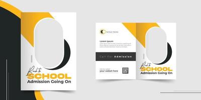 terug naar school- brochure ontwerp of school- toelating brochure ontwerp sjabloon vector