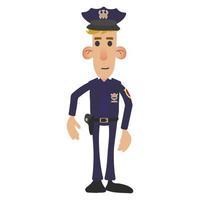 Politie Mens tekenfilm vector