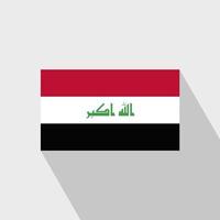 Irak vlag lang schaduw ontwerp vector