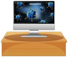 adenovirus op computersceen vector