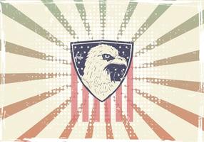 American Eagle Seal met Amerikaanse Vlag vector