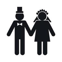 bruiloft getrouwd paar icoon vector