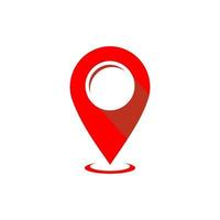 GPS icoon vector logo ontwerp. kaart wijzer icoon. pin plaats symbool.