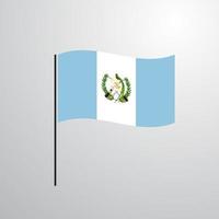 Guatemala golvend vlag vector