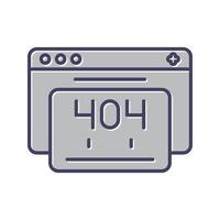 404-fout vectorpictogram vector