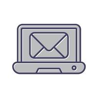 laptop mail vector icoon